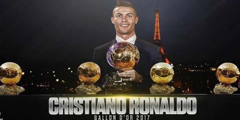 Ronaldo có 5 lần chiến thắng giả thưởng Ballon d'Or danh giá trong sự nghiệp